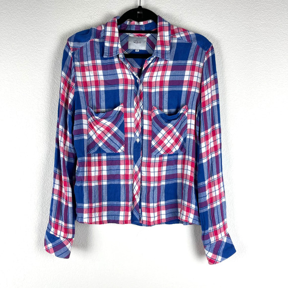 Rails Blue and Pink Plaid Button Down Shirt - Picture 3 of 9